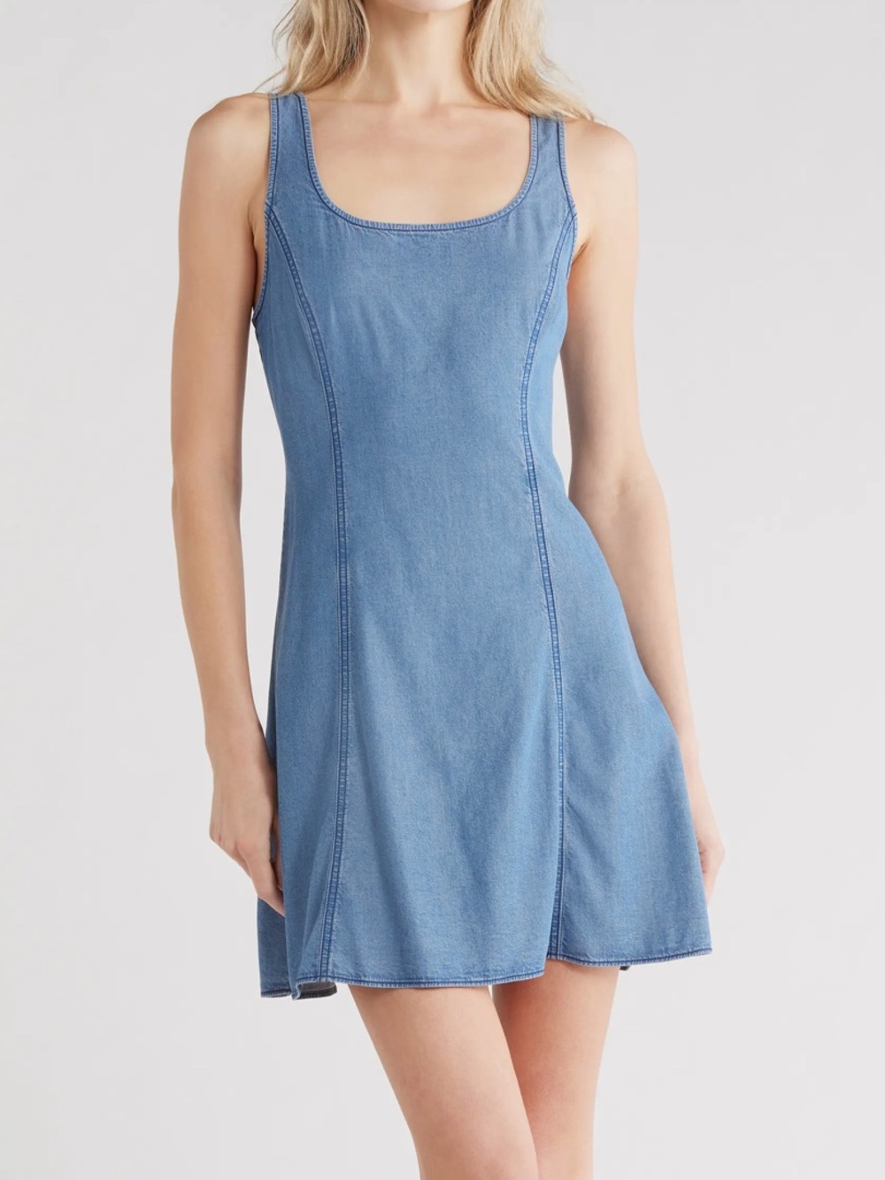 Madewell Light Blue Denim Tank Dress